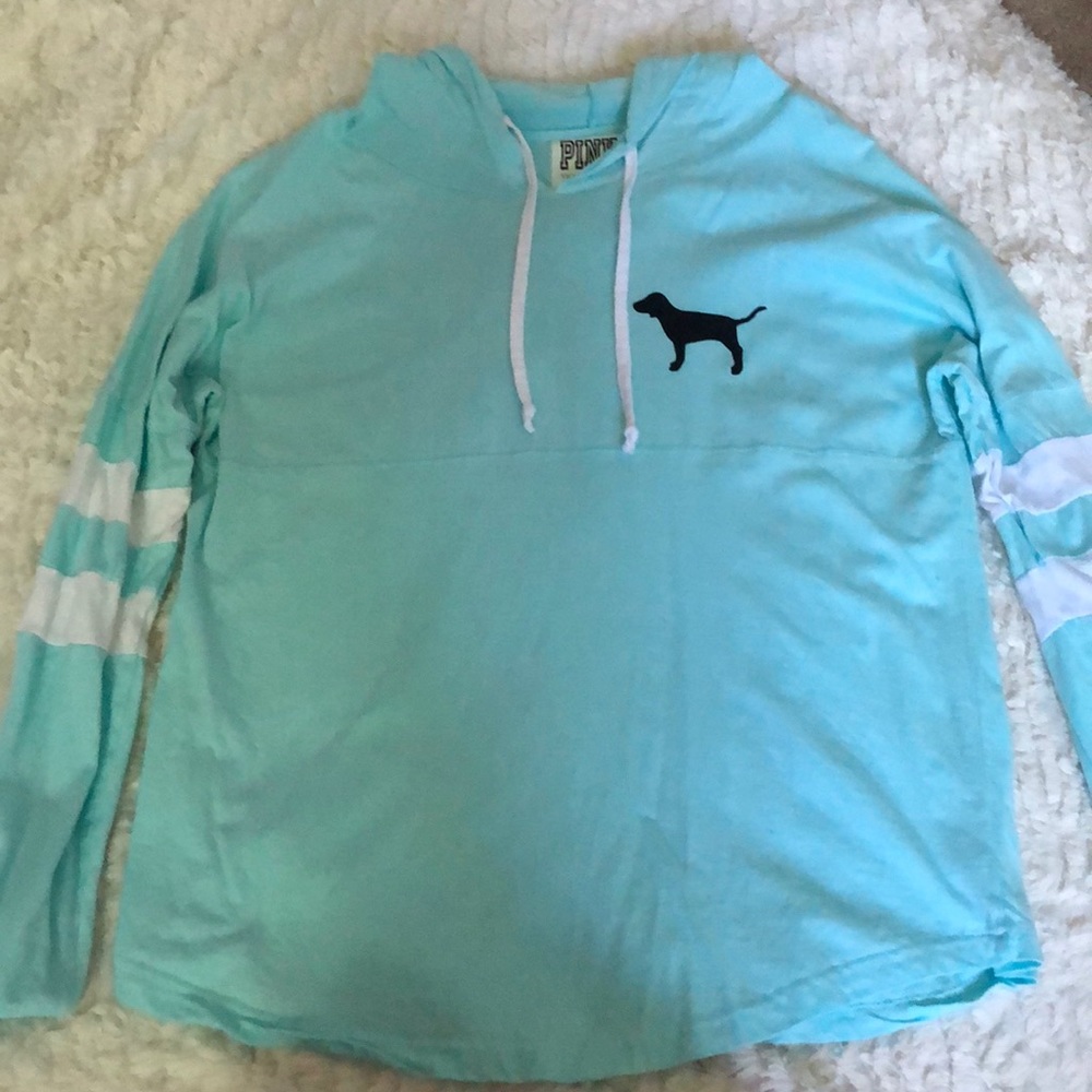 Light blue Pink long sleeve shirt. Size medium.